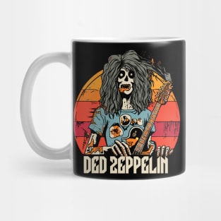 Zombie Classic Rocker Retro Vintage Sunset - Undead Music Vibes Mug